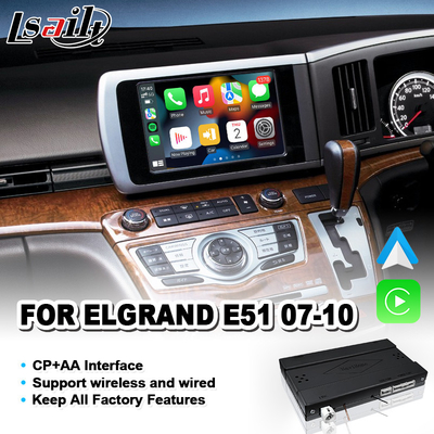 Lsailt Carplay Android Auto interface de vídeo para Nissan Elgrand E51 Series 3 2007-2010