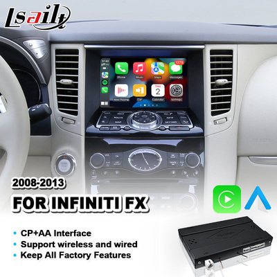 Lsailt sem fio android interface automática carplay para infiniti fx fx30ds fx35 fx37 fx50 2008-2013 ano