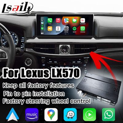 Lexus LX570 LX450d carplay sem fio android interface multimídia automática espelhamento de tela Lsailt