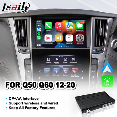 Relação sem fio de Lsailt Android auto Carplay para Infiniti Q50 Q60 Q50s 2015-2020