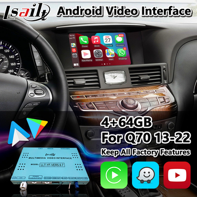 Relação video dos multimédios de Lsailt Android para Infiniti Q70 Q70S híbrido Q70L 2013-2022
