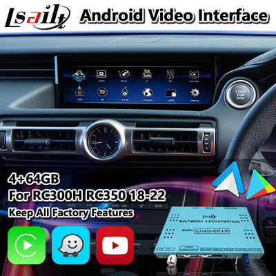 Relação video de Lsailt Android Carplay para Lexus RC 300h 350 esporte 2018-2023 de 300 F