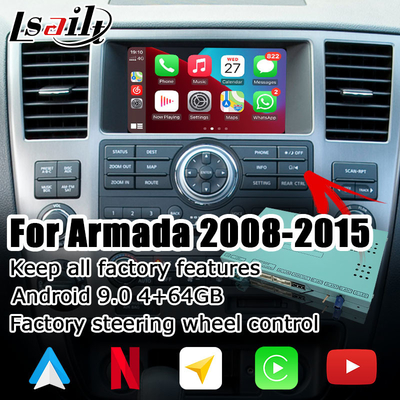 Do androide carplay video da relação de Android auto caixa para Nissan Armada TA60 2008-2015
