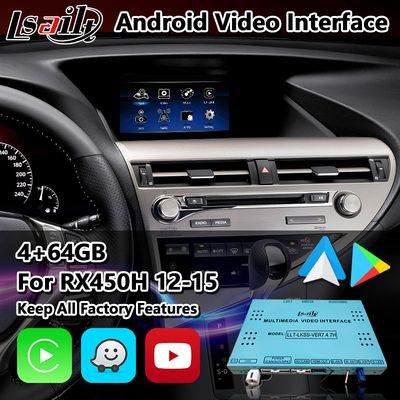 A relação video dos multimédios de Lsailt Android para Lexus RX 450H 350 270 F ostenta AL10 2012-2015