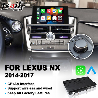 Android Auto Carplay Interface para Lexus NX300h NX200t NX 300h 200t F Sport Knob Control 2014-2017