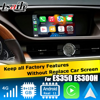 Lexus ES300h ES350 ES250 ES200 Interface de vídeo Android 8+128GB Qualcomm base suporte carplay Android auto
