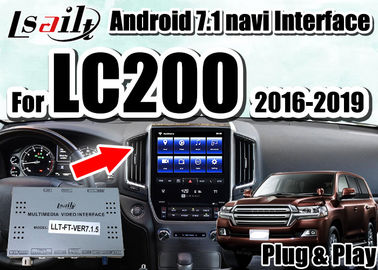Relação video dos multimédios de Lsailt com IOS/Android incorporado CarPlay para Land Cruiser 2016-2019 LC200