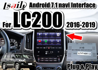 Auto relação de Lsailt Android para Land Cruiser 2016-2019 LC200 com CarPlay incorporado, YouTube, navegação de GPS