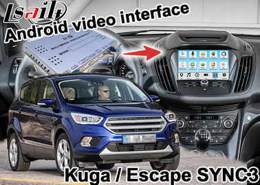 Relação video da caixa da navegação de Android para a SINCRONIZAÇÃO 3 do escape de Kuga com o automóvel carplay sem fio do androia