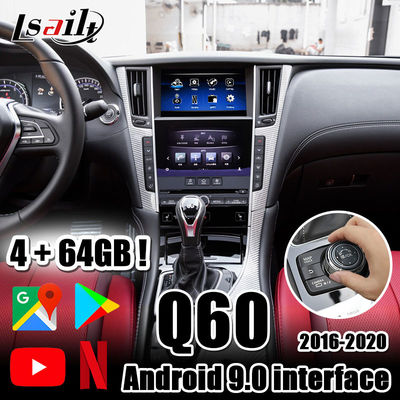 Lsailt 4GB CarPlay/relação de Android auto com automóvel de Android, YouTube, Netflix, Yandex para Infiniti 2016 agora Q50 Q60