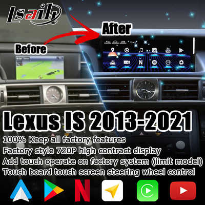 tela HDMI de 10.25in Android Carplay para Lexus IS200t IS350 IS300