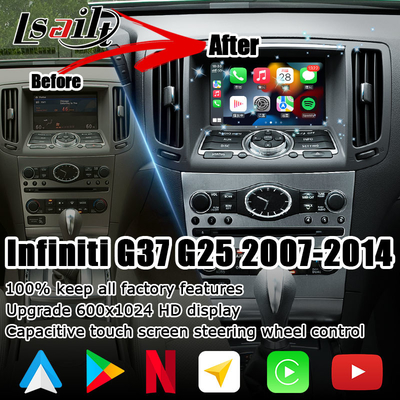Navegação NISSAN Multimedia Interface Android Carplay 1.8G de GPS para Infiniti G37 G25