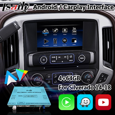 Os multimédios de 4+64GB Android Carplay conectam para Chevrolet Silverado Camaro com o automóvel de Android
