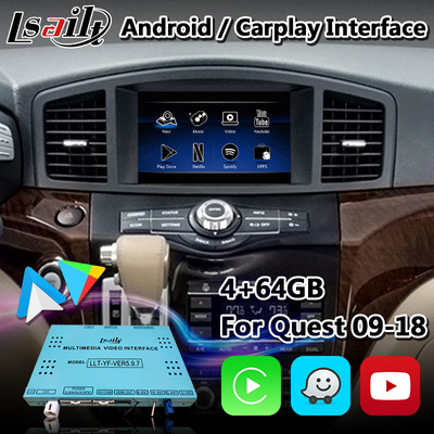Interface Lsailt Android Carplay para Nissan Quest E52 com Android Auto sem fio