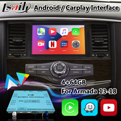 Caixa video da relação do carro de Android para Nissan Armada With Wireless Android auto Carplay