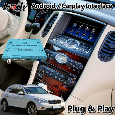 Relação video dos multimédios de Lsailt Android para Infiniti EX35 com o automóvel sem fio do androide de Carplay