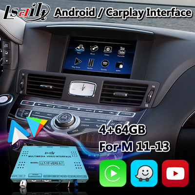 Interface multimídia Lsailt Carplay Android para Infiniti M37S M37 M35 M45 com NetFlix Yandex
