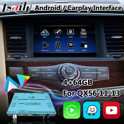 Navegação de 4GB RAM Android Video Interface GPS para Infiniti QX56 2010-2013