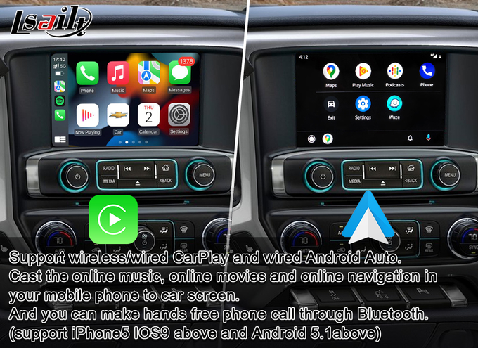 Os multimédios de 4GB Lsailt Carplay conectam para Chevrolet Silverado Tahoe MyLink 0