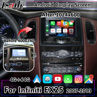 Lsailt tela Android carro tela multimídia para 2007-2013 Infiniti EX25 EX35 EX37 EX30D