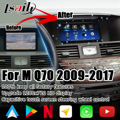 Infiniti Q70 M35 M35h M45 Nissan Fuga Android carplay atualização de toque com vários dedos