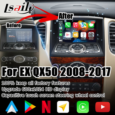 Infiniti QX50 EX EX35 EX25 EX37 Nissan skyline crossover Android tela HD carplay android atualização automática