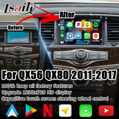 Infiniti QX80 QX56 Z62 carplay android auto multi dedo HD tela sensível ao toque upgarde IT08