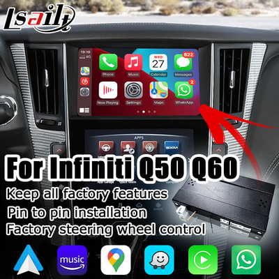 Relação dos meios da projeção da tela do androide carplay sem fio de Infiniti Q50 Q60 auto