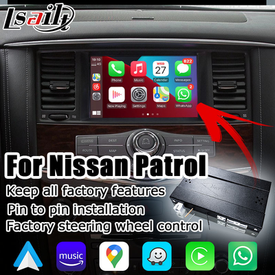 Elevação do estilo do OEM do androide carplay sem fio de Nissan Patrol Y62 auto por Lsailt