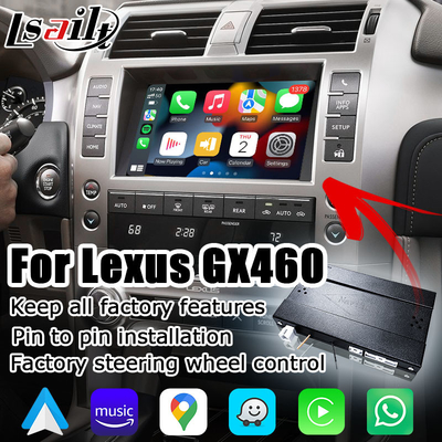 Elevação carplay de Apple Android auto para o estilo do OEM de Lexus GX460 para integrar a elevação