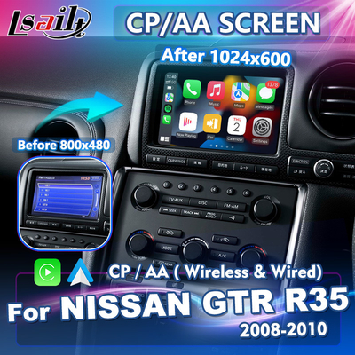 Lsailt 7 avança a auto HD tela sem fio de Carplay Android para Nissan R35 GTR GT-r JDM 2008-2010