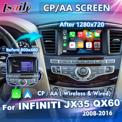 Infiniti JX35 QX60 8 tela sem fio da substituição de Carplay Android auto HD da polegada