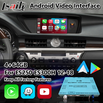 Relação video de Lsailt Android para Lexus ES200 ES250 ES 300h ES350 com Carplay sem fio