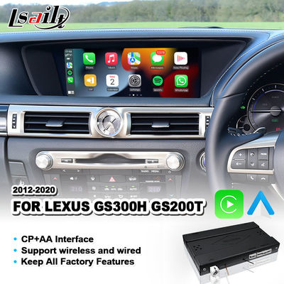 Lsailt sem fio Android Auto Carplay Interface para Lexus GS300h GS200t GS350 GS450h GSF GS L10 2016-2020