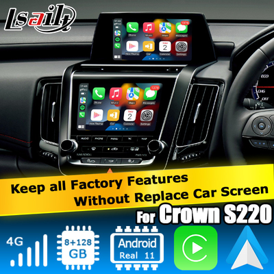 Toyota Crown S220 Android carplay multimídia sem fio Android auto alimentado por Qualcomm 8+128GB