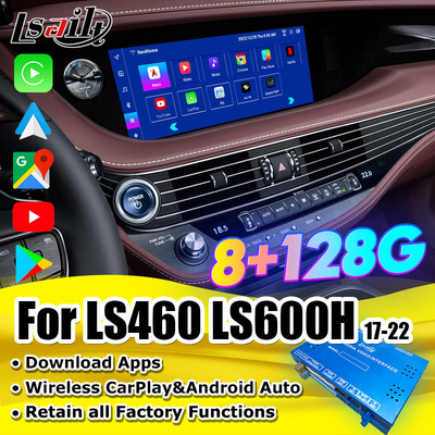 Lsailt Interface Android de 8 GB para Lexus LS S500h LS600h LS460 2013-2021 Inclui YouTube, NetFlix, CarPlay, Android Auto