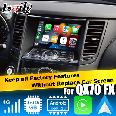 Android 13 Navegação Interface de vídeo de carro Suporte Waze / Youtube Para Infiniti QX70 / FX50 FX35 FX37