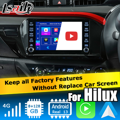 Toyota Hilux Android 13 interface de vídeo multimídia carplay sem fio Android auto touch 3