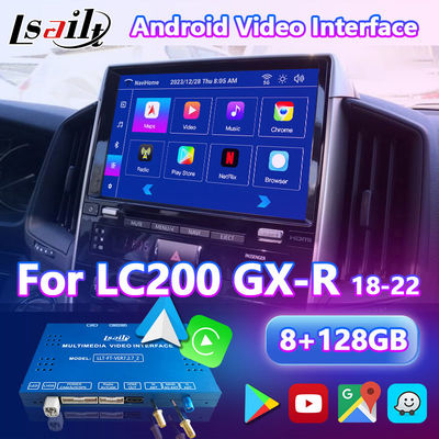 Relação video de 4+64GB Android Carplay para o toque 3 do Toyota Land Cruiser LC200 LC-GT GXR 2018-2021