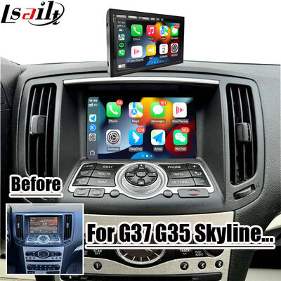 Tela sem fio Android Auto CarPlay de 7 polegadas Lsailt para Infiniti G37 G25 G35 Skyline 370GT (V36) Q40 2007-2014 HD Touch DisPlay