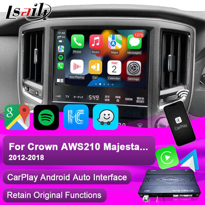 Interface Apple CarPlay para Crown S210 AWS210 GRS210 GWS214 GWS215 Majesta Athlete Royal Saloon com Android Auto Integrado, Câmera de Ré, Climatizador AC