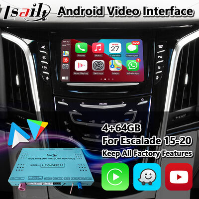 Interface de Vídeo Lsailt Android Carplay para Sistema CUE Cadillac Escalade 2015-2020