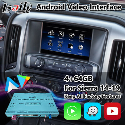 Interface de Vídeo para Navegação de Carro Android Lsailt para Sistema Intellilink GMC Sierra 1500 2500 3500 2014-2019