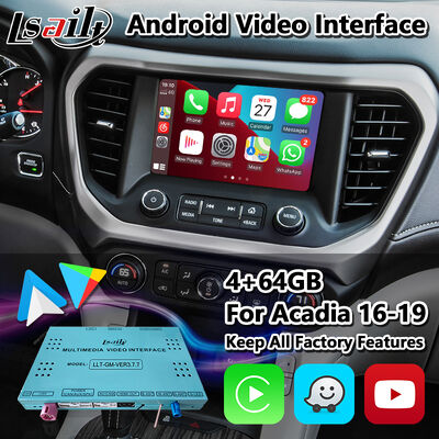Sistema de Navegação GPS Android Lsailt Interface Carplay para Sistema Intellilink GMC Acadia 2016-2019