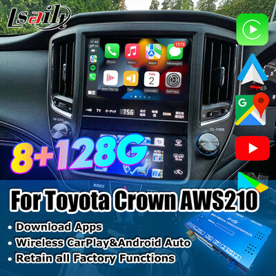 Interface de Vídeo Multimídia Android 13 para Crown S210 AWS210 GRS210 GWS214 GWS215 Majesta Athlete Royal Saloon Upgrade de Tela OEM com CarPlay Sem Fio