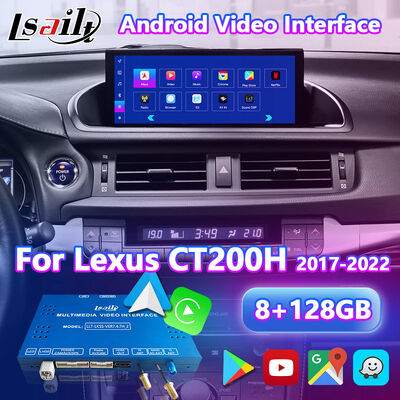 Interface de vídeo de navegação Android para Lexus CT 200h FSport 2017-2022