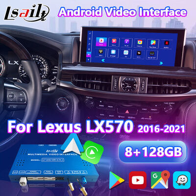 Interface de Vídeo Multimídia Lsailt Android Carplay para Lexus LX 570 LX450d LX570 2016-2021