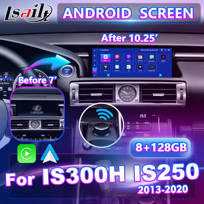 Lsailt 10.25 Polegada Android Carplay Tela Multimídia para 2013-2020 Lexus IS Knob IS250 IS200t IS300 IS300h IS350