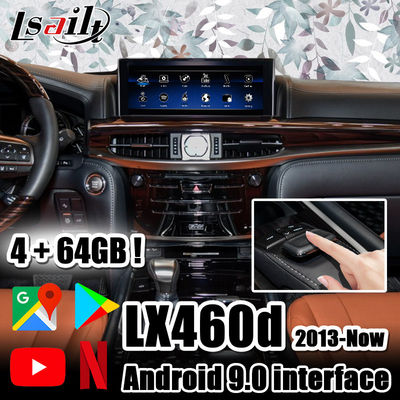 O processador de 4+64GB Lexus Video Interface 6-Core PX6 opera-se pelo manche com NetFlix, YouTube, CarPlay para LX460d LX570