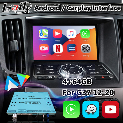 Relação de Android Carplay para Infiniti G37 com navegação Android auto NetFlix de GPS